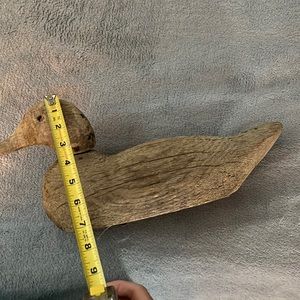 Vintage Duck Decoy - glass eye (one missing), Weighted, Wooden Head and Body